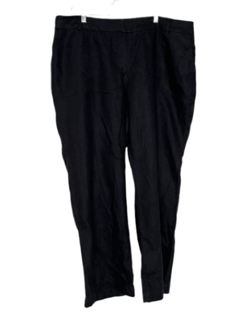 Talbots 18W Black Linen Wide Leg Pants Plus Size Flowy Summer Classic